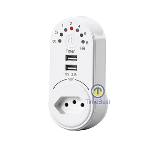 230V Hot Selling Wholesale 8 Hours Interchangeable USB Countdown Plug Power Socket