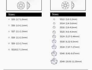 Strass <span class=keywords><strong>Swarovski</strong></span> di Alta Qualità a 16 Tagli, Cristalli Piatti in Vetro per Nail Art, Decorazioni, Abbigliamento e Scarpe - Product Image 3