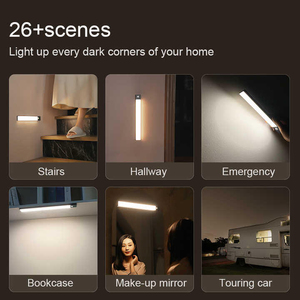 Luce per Armadio Ricaricabile Wireless con Sensore di Movimento, 54 <span class=keywords><strong>LED</strong></span>, Illuminazione <span class=keywords><strong>Sottopensile</strong></span> con <span class=keywords><strong>Pannello</strong></span> <span class=keywords><strong>LED</strong></span> in Alluminio Super Luminoso - Product Image 2