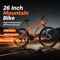 Fournisseur chinois de VTT, plusieurs couleurs au choix, 24 ou 26 pouces, fourche avant à suspension, frein à disque, vitesse variable, VTT
