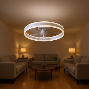 LED <b>Ceiling</b> Fan with <b>Lights</b> Dimmable Flush Mount 3 Blades DC Motor <b>Remote</b> <b>Control</b> Modern Design Living Room - Product Image 2
