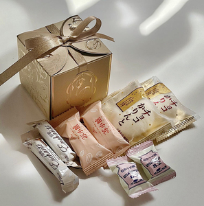 High Quality Foldable Paper <b>Box</b> Wedding Candy Festival Snack Packaging Gift <b>Box</b> Custom Logo <b>Small</b> <b>Box</b> with Ribbon - Product Image 1