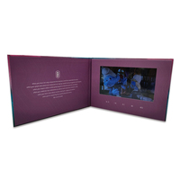 Broche vidéo lcd personnalisée de 7 pouces, avec écran tft, vidéo de vœux, cartes de visite