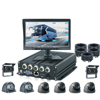 MDVR 4G AI 6 canaux avec écran TFT-LCD 7 pouces, étanche IP67, AHD 720P, vue panoramique 360°, ADAS, DMS, BSD, GPS, garantie 1 an