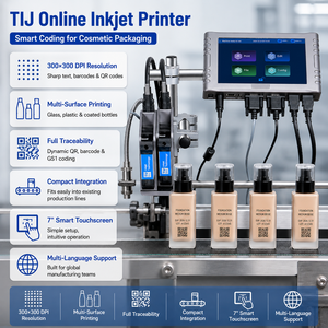 เครื่องพิมพ์บาร์โค้ด TIJ คุณภาพสูง รุ่น Docod T260E เครื่องพิมพ์อิงค์เจ็ทแบบออนไลน์สำหรับพิมพ์วันที่และรหัสชุดการผลิต ใช้กับถุงพลาสติกและแก้ว - Product Image 1