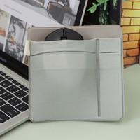 Organisateur à 2 poches pour souris, support adhésif pour ordinateur portable et étui pour disque dur externe