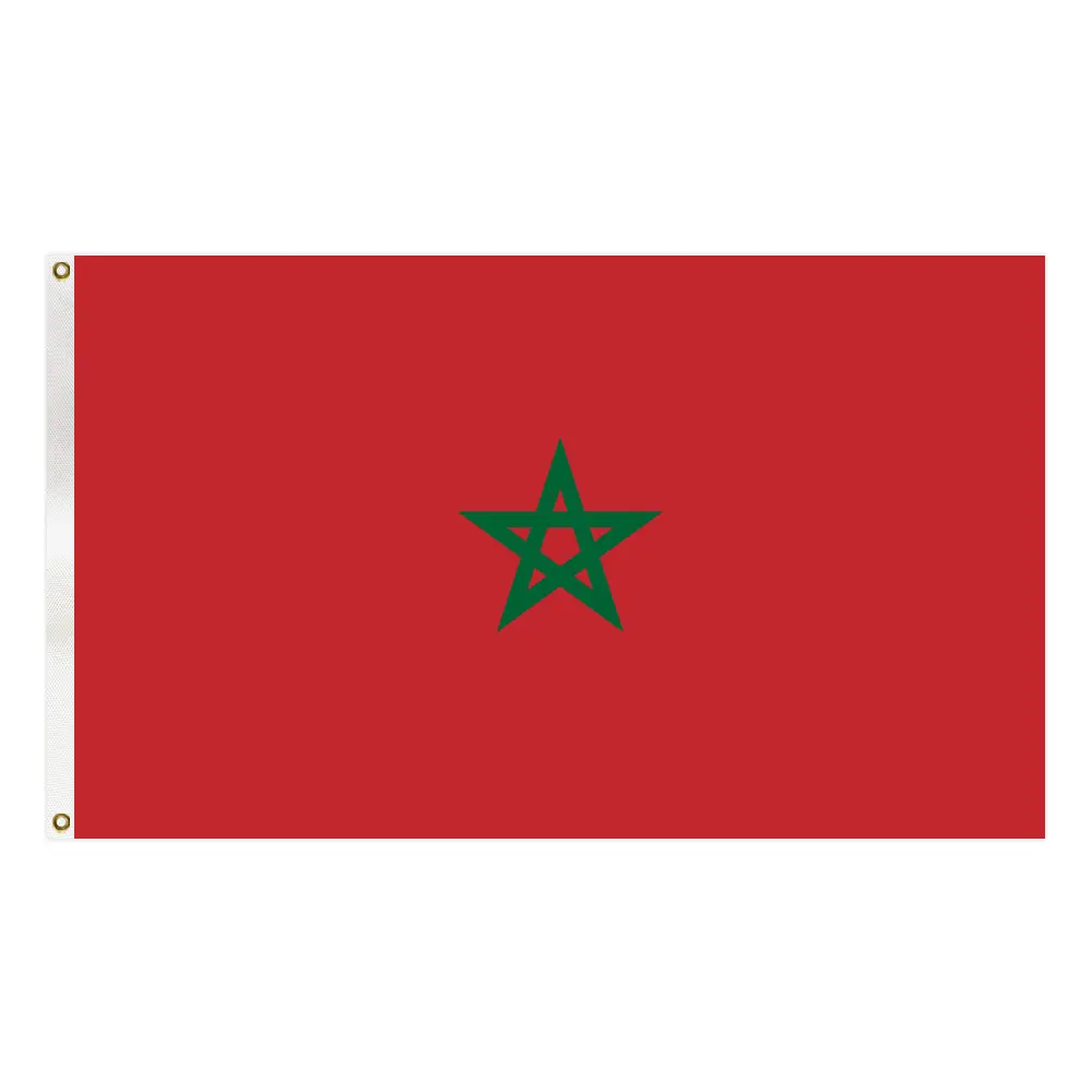 Günstige Afrika Land 3 * 5FT Marokko Flagge Polyester Digitaldruck hängen Outdoor-Flagge