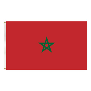 Barato África País 3*5 pies Marruecos Bandera Poliéster Impresión digital Colgar Bandera al aire libre con dos hebillas de metal. - Product Image 1