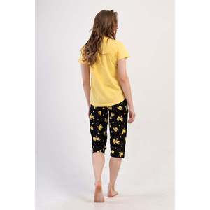 Combinaison de nuit ovale à manches courtes et col rond pour femmes - Product Image 1