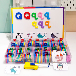 Lettres magnétiques en matériau EVA éducatif, 208 pièces avec tableau magnétique pour les enfants d'âge préscolaire, jouets d'apprentissage de l'<span class=keywords><strong>orthographe</strong></span> pour les tout-petits - Product Image 5