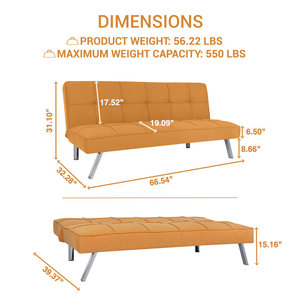 Canapé-<span class=keywords><strong>lit</strong></span> <span class=keywords><strong>futon</strong></span> pliable moderne en tissu pour enfants, idéal pour chambre, salon et appartement – Offre spéciale - Product Image 4