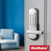 Serrure de porte mécanique sans clé, sans batterie, sans alimentation, sans câblage, en acier inoxydable, entrée par code sécurisée, location d'appartement, maison d'hôtes