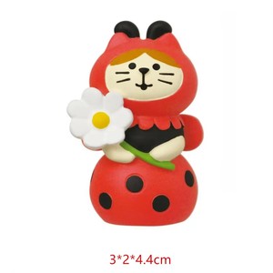 Figura de Resina de Gato de Jardín Kawaii, Adorno de Flores con <span class=keywords><strong>Abeja</strong></span> y Mariquita, Mini Decoración Musical de Pirámide de Hadas para el Hogar y <span class=keywords><strong>la</strong></span> Oficina, Regalo Encantador - Product Image 5