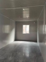 Conteneur mobile modulaire en acier de 40 pieds, mini café-restaurant préfabriqué, style verre, à vendre, pour une utilisation comme maison ou villa