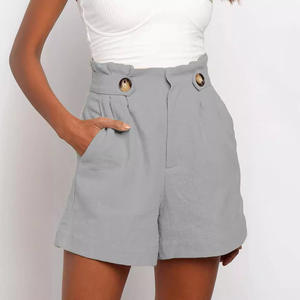 2024 Women's Casual High-Waisted <strong>Frilly</strong> Straight Leg <strong>Shorts</strong> New Solid Color Fashion <strong>Short</strong> Breathable Plus Size Women - Product Image 3