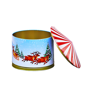 Boîte à musique rotative personnalisée <span class=keywords><strong>en</strong></span> métal, motif carrousel, pour bonbons et aliments, cadeau de Noël - Product Image 4