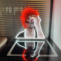 Personalizado UV impreso Anime luces de neón acrílico Anime Roles 3D Bleach neón LED impresión fiesta pared cerveza Bar Decoración