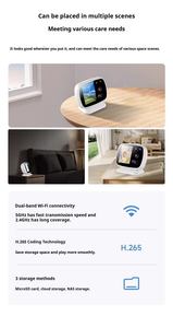 Hot Indoor Auto Tracking 3MP WIFI IP Monitor de bebé con videollamada de visión nocturna y Audio bidireccional Experiencia de pantalla cómoda - Product Image 6