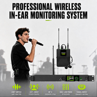 Système IEM sans fil UHF professionnel Voxfull OEM, moniteur intra-auriculaire stéréo, balayage automatique, double antenne pour musiciens, performance live