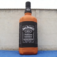 Bouteille de whisky gonflable géante personnalisée KeepFuns - Accessoire publicitaire pour événements liés à l'alcool / Décoration de promotion de bar