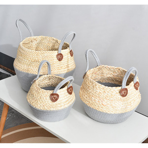Plant-based handicrafts, straw woven decorations, straw bags, flower pots, home woven bamboo <b>baskets</b>, fresh flower <b>baskets</b>, and - Product Image 4