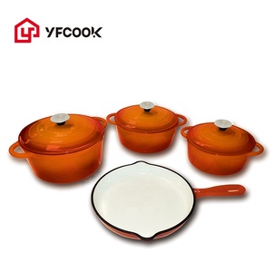 Juego de utensilios de cocina con cacerolas de hierro fundido esmaltado, juego de cazuelas de hierro fundido, 2022 - Product Image 3