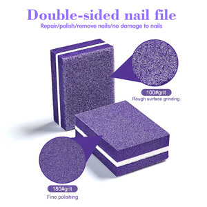 Venta caliente Mini bloque de tampón de uñas de esponja de doble cara 2 en 1 Lima de uñas de grano doble para pulir suministros de tampón de uñas de salón - Product Image 5