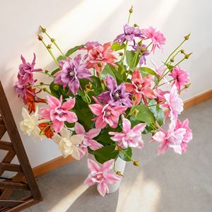 Fleurs artificielles Bai Li Du Yue, 2 têtes, forme de cône, rose, blanc, violet, décoration intérieure, bouquets de mariage, fleurs artificielles - Product Image 1