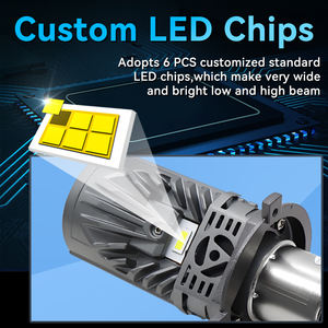 Faro Delantero LED de Alta Potencia M01P, Resistente al Agua, 12V 10000lm H4, Proyector de 100W 6000K, Universal, Enchufar y Usar, para Automóvil - Product Image 6