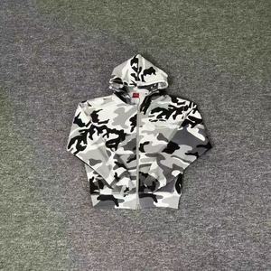 <span class=keywords><strong>Felpa</strong></span> <span class=keywords><strong>con</strong></span> <span class=keywords><strong>cappuccio</strong></span> <span class=keywords><strong>mimetica</strong></span> stampata in schiuma per uomo e donna, giacca casual <span class=keywords><strong>con</strong></span> cerniera Corteizins Devil's Island - Product Image 2