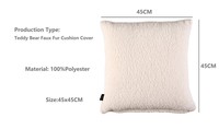 Housses de coussins décoratifs en fausse fourrure tricotée très douce pour canapé et hôtel, support dorsal, vente en gros, ODM, OEM, direct usine