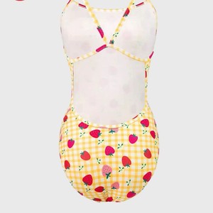 Maillot de bain une pièce respirant pour femmes avec un joli motif de fraise pour la <span class=keywords><strong>natation</strong></span> de compétition et l'entraînement - Product Image 3