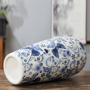 Chinese Traditional Blue and White Porcelain&ceramic <b>Vases</b>, Classic <b>Floor</b> <b>Vase</b> for Hotel, Hand Painted Flower <b>Vase</b> Home Decor - Product Image 4