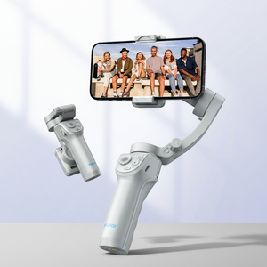 M01 Palo Selfie con IA, Rotación 360°, Seguimiento Facial Automático, Estabilizador Gimbal Inteligente de 3 Ejes para iPhone y Samsung, Gran Venta - Product Image 1