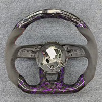 Accessoires de volant en fibre de carbone forgée pour Audi A6 A7 A8 A3 A4 A5 B8 TT Q3 Q5 Q7 Q8 C6 C7 C8 RS7 Volant personnalisé