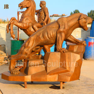 Personalizza la scultura regalo in metallo <span class=keywords><strong>pantera</strong></span> a grandezza naturale in bronzo leopardato per la decorazione domestica della tavola - Product Image 6