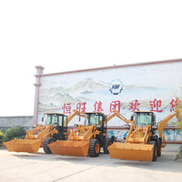 Promo Panas!! Mini Traktor Backhoe Loader yang Dapat Ditarik Mesin Pemindah Tanah Excavator Loader Roda Kecil