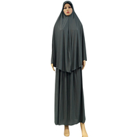 Abaya de dubaï pour femmes, Robe musulmane de couleur unie, vêtements de prière, longue Robe de Ramadan, Kaftan islamique, ensembles de Jilbab