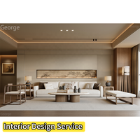 George, villa de style minimaliste, maison de luxe, services de rendu 3D, design d'intérieur, décoration architecturale, design d'intérieur