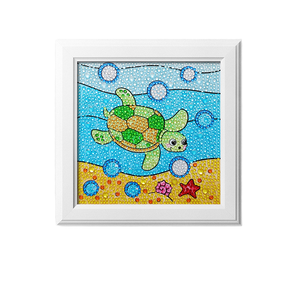 ชุดภาพวาดเพชรรูป<span class=keywords><strong>เต่า</strong></span><span class=keywords><strong>การ์ตูน</strong></span>ระบายสีด้วยมือรูปสัตว์ที่เป็นมิตรกับสิ่งแวดล้อมพร้อมกรอบ5D ของขวัญตกแต่งผนังที่ดีที่สุดสำหรับเด็ก - Product Image 1