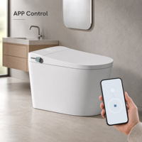 Toilette intelligente avec bidet intégré, chasse d'eau automatique, siège chauffant, nettoyage UV et télécommande pour salle de bain