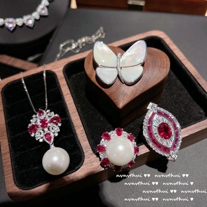 Schubert 18K Vàng Mạ Cổ Điển Rose Bột Kim Cương Đá Quý Vòng Cổ Cầu Vồng Zircon Vòng Ngọc Trai Có Giá Trị Brass Chuỗi Đảng Quà Tặng - Product Image 3