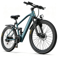 Vélo de montagne électrique pour adultes CA en stock, 24/26 pouces, moteur sans balais 250W, batterie au lithium, freins à disque avant/arrière