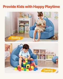 Movable & Washable Monster Style Teddy Plush <b>Cover</b> Comfy Foam Kids <b>Sofa</b> Toddler Chair with <b>Armrests</b> <b>for</b> Playroom Ideal Gifts - Product Image 5