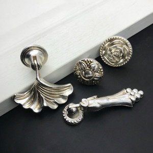 Hot European Style Antique <strong>Silver</strong> Furniture <strong>Knob</strong> Pendant <strong>Door</strong> Nob Wooden <strong>Knobs</strong> Drawer <strong>Knobs</strong> - Product Image 6