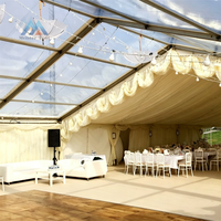 Tente de réception transparente de luxe pour mariages et événements en extérieur 10x20m 20x20m