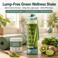 Botol Shaker Protein Elektrik Isi Ulang 650ml, Mixer Vortex Portabel, Cangkir Pengaduk Otomatis untuk Yoga, Kebugaran, dan Minuman Hijau