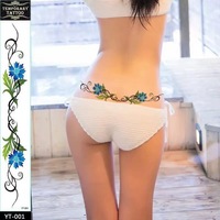 Autocollants de tatouage de taille de couronne sexy imperméables et écologiques pour les marchés européens et américains Ventes directes en gros d'usine