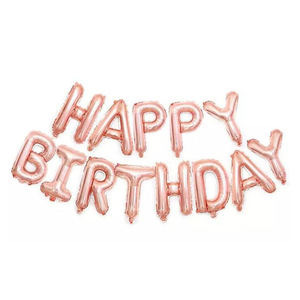 ลูกโป่งฟอยล์ตัวอักษรสุขสันต์วันเกิดขนาด 16 นิ้ว สำหรับตกแต่งงานปาร์ตี้ ขนาดใหญ่ สีทอง - Product Image 2