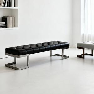 Modern Leather <b>Bench</b> Rectangular Standing Type <b>Shoe</b> Changing <b>Bench</b> For Adults And Elderly - Product Image 5